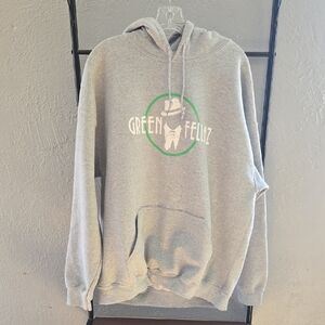Gildan Gray Hoodie with Green Fellaz Logo